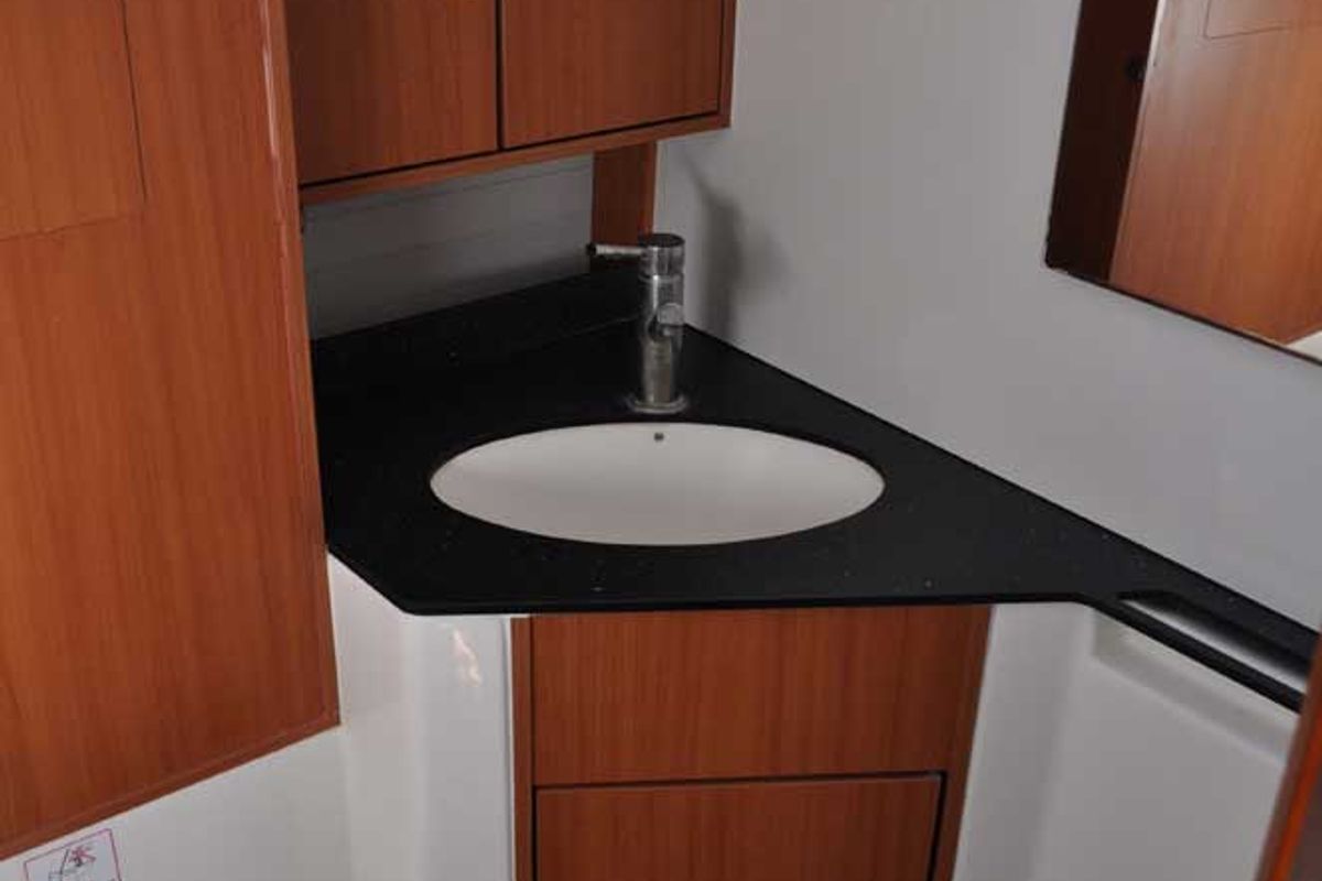 Destiny, a Bavaria Cruiser 45 sailboat at Kontokali, Greece