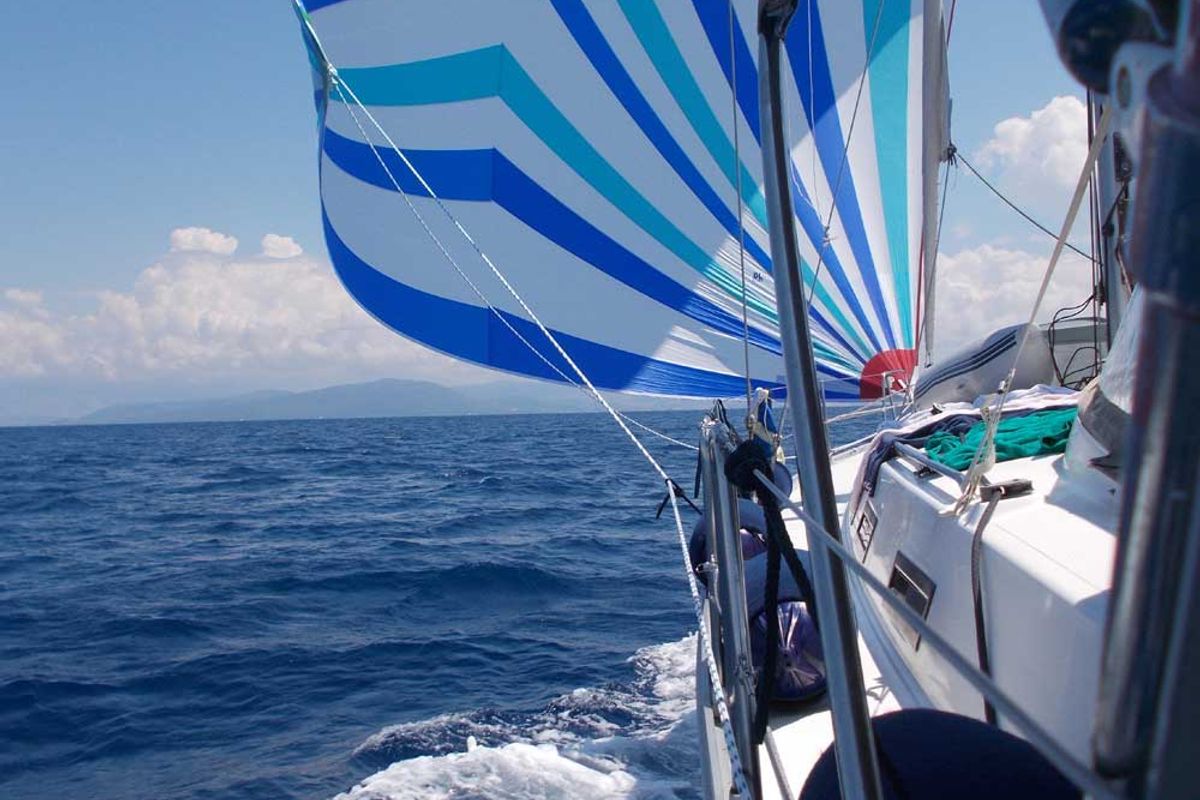 Salon of Destiny, a Bavaria Cruiser 45 sailboat at Kontokali, Greece