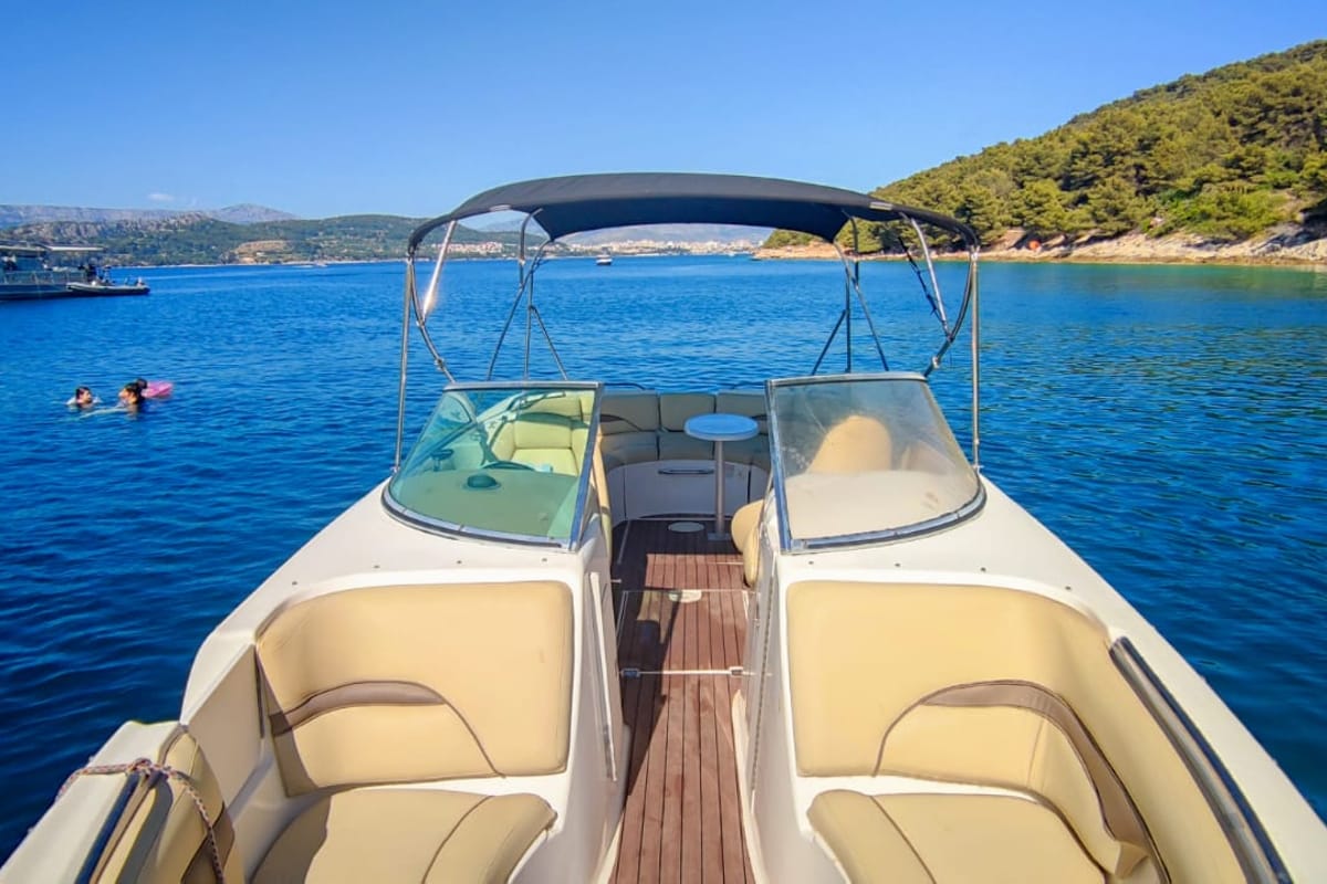 Deck of Michelangelo, a Chaparral 263 Sunesta motorboat at Split, Croatia