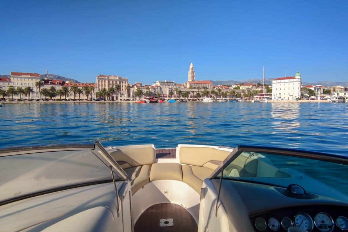 Deck of Michelangelo, a Chaparral 263 Sunesta motorboat at Split, Croatia