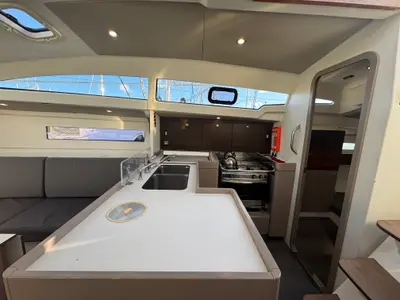 Galley of Xavier, a RM Yachts RM 1070 sailboat at La Rochelle, France