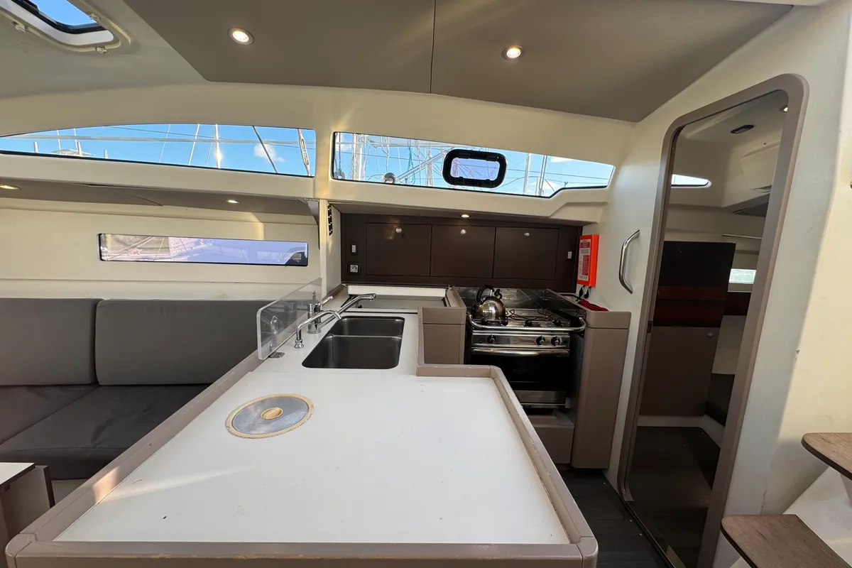 Galley of Xavier, a RM Yachts RM 1070 sailboat at La Rochelle, France