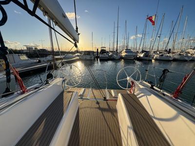 Cockpit of Xavier, a RM Yachts RM 1070 sailboat at La Rochelle, France