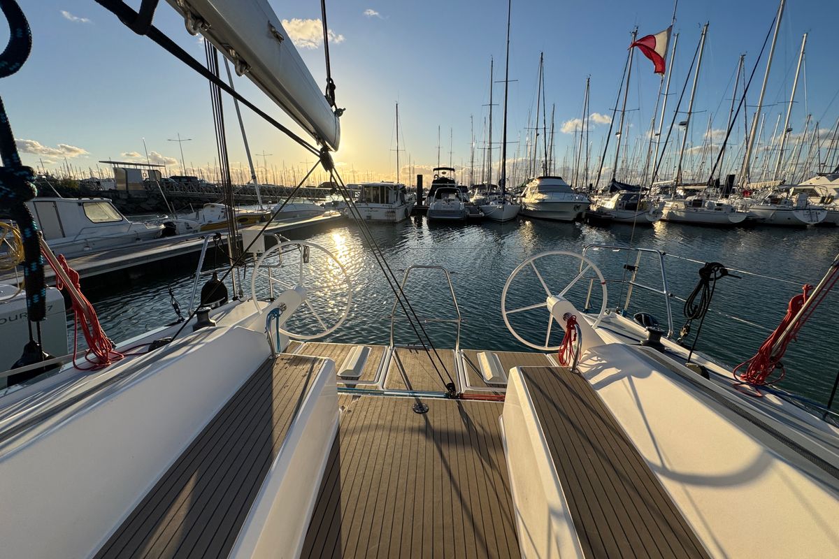 Cockpit of Xavier, a RM Yachts RM 1070 sailboat at La Rochelle, France