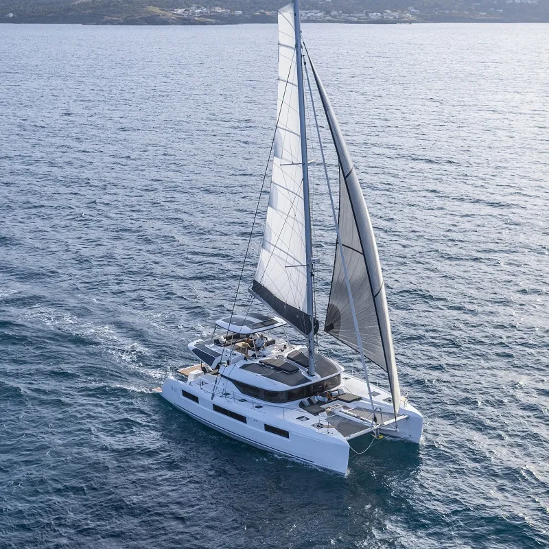 Exterior view of Princess Hana, a Lagoon 51 catamaran at Grad Trogir, Croatia