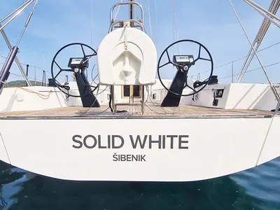 Cockpit of Solid White, a More Boats More 55 sailboat at Grad Pula, Croatia