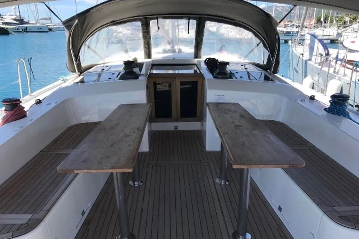 Deck of Solid White, a More Boats More 55 sailboat at Grad Pula, Croatia