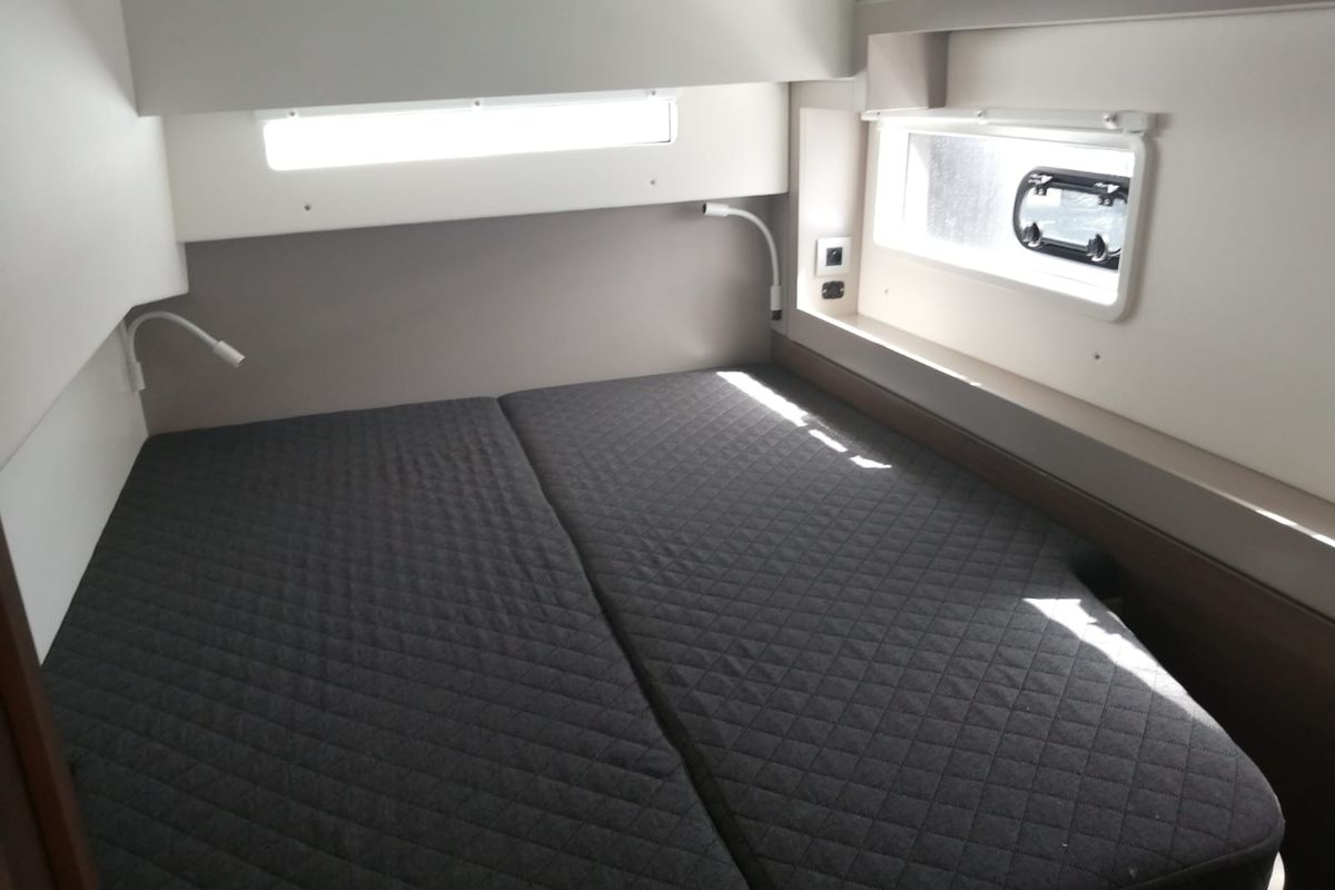 Cabin on Arveskida II, a Bali 4.2 catamaran at Figari/Golfo Aranci, Italy