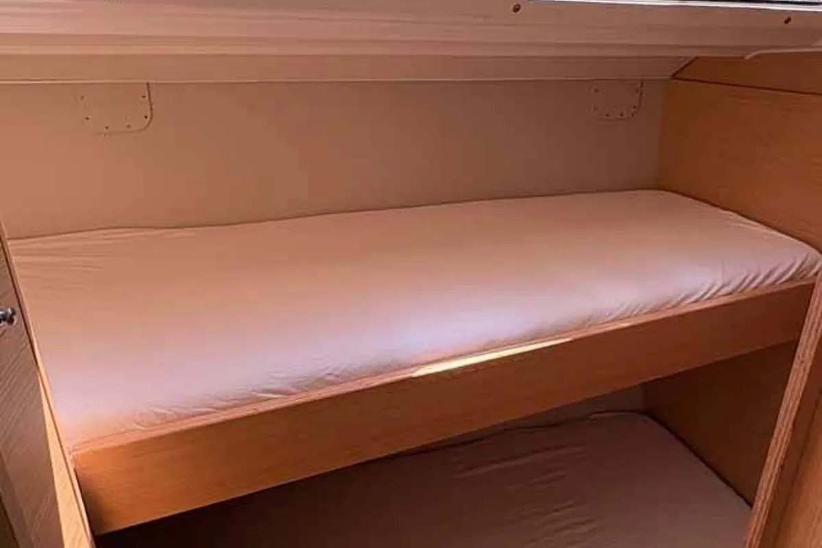 Cabin on Ilio, a Dufour 430 sailboat at Cagliari, Italy
