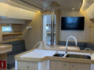 Galley of Nuestro, a Delta 41 sailboat at Paraty, Brazil