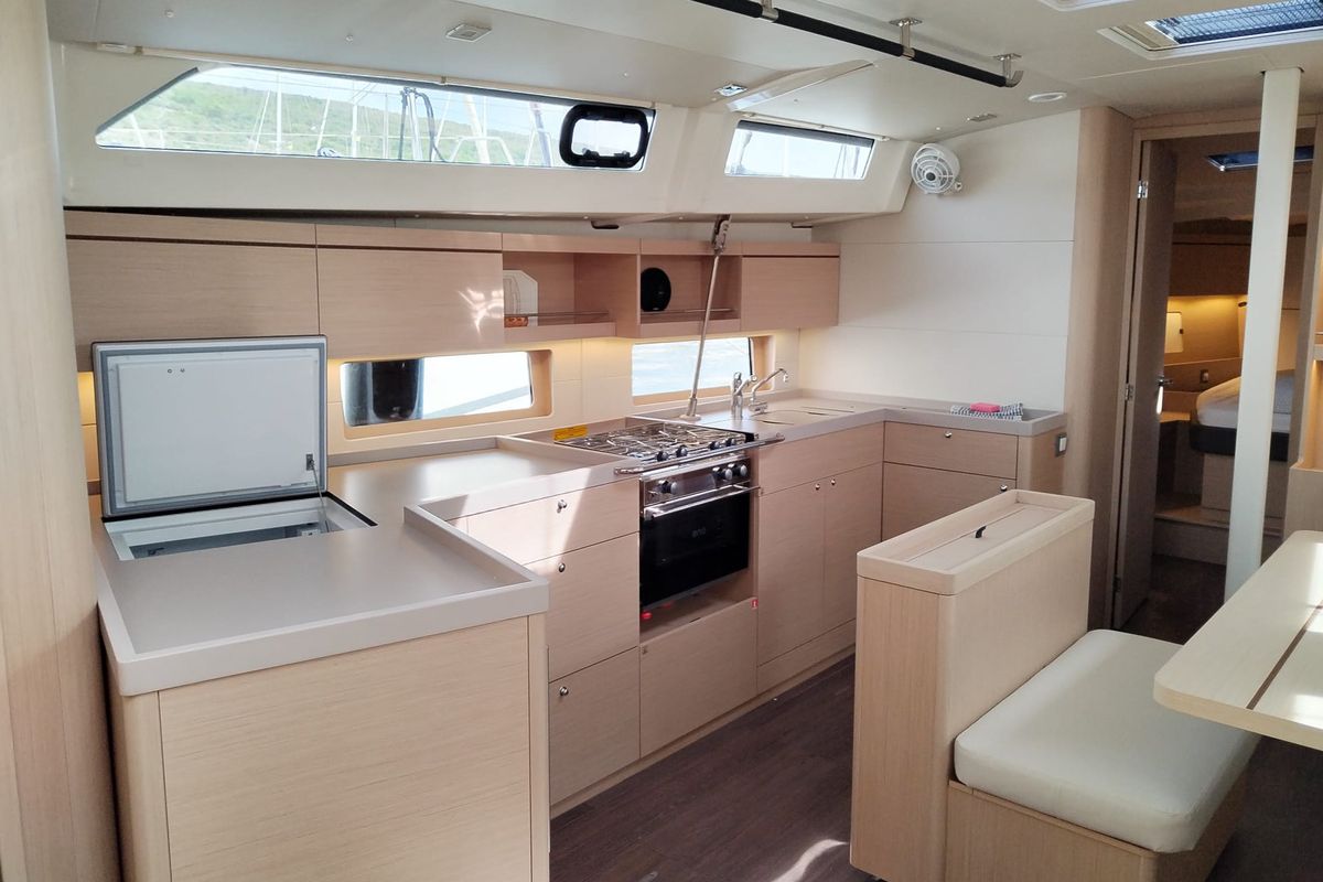 Galley of Rocket, a Beneteau Oceanis 46.1 sailboat at Punat, Croatia