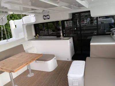 Trinity, a Lagoon 46 catamaran at Seychelles, Eden Island Marina, Seychelles