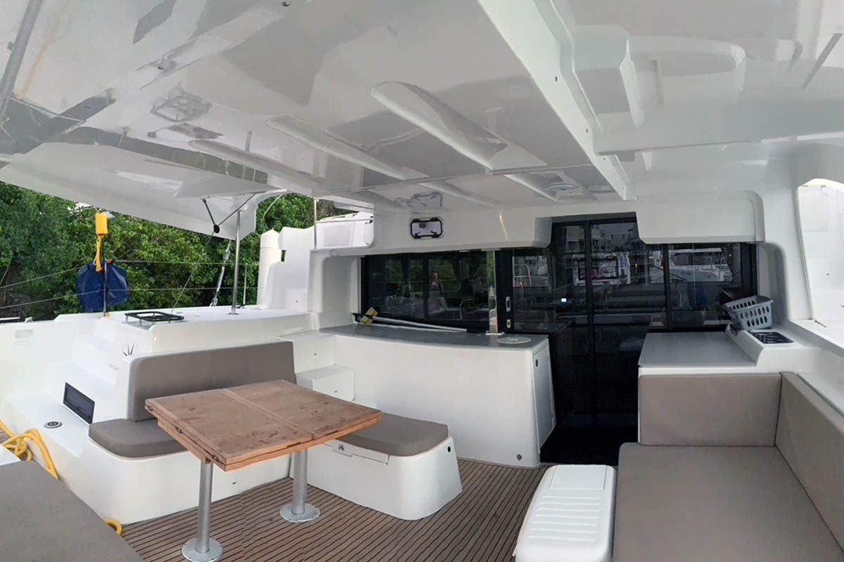 Trinity, a Lagoon 46 catamaran at Seychelles, Eden Island Marina, Seychelles