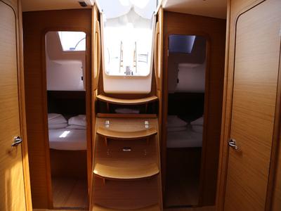 Salon of Sea Hawk, a Dufour 460 Grand Large sailboat at Grad Kaštela, Croatia