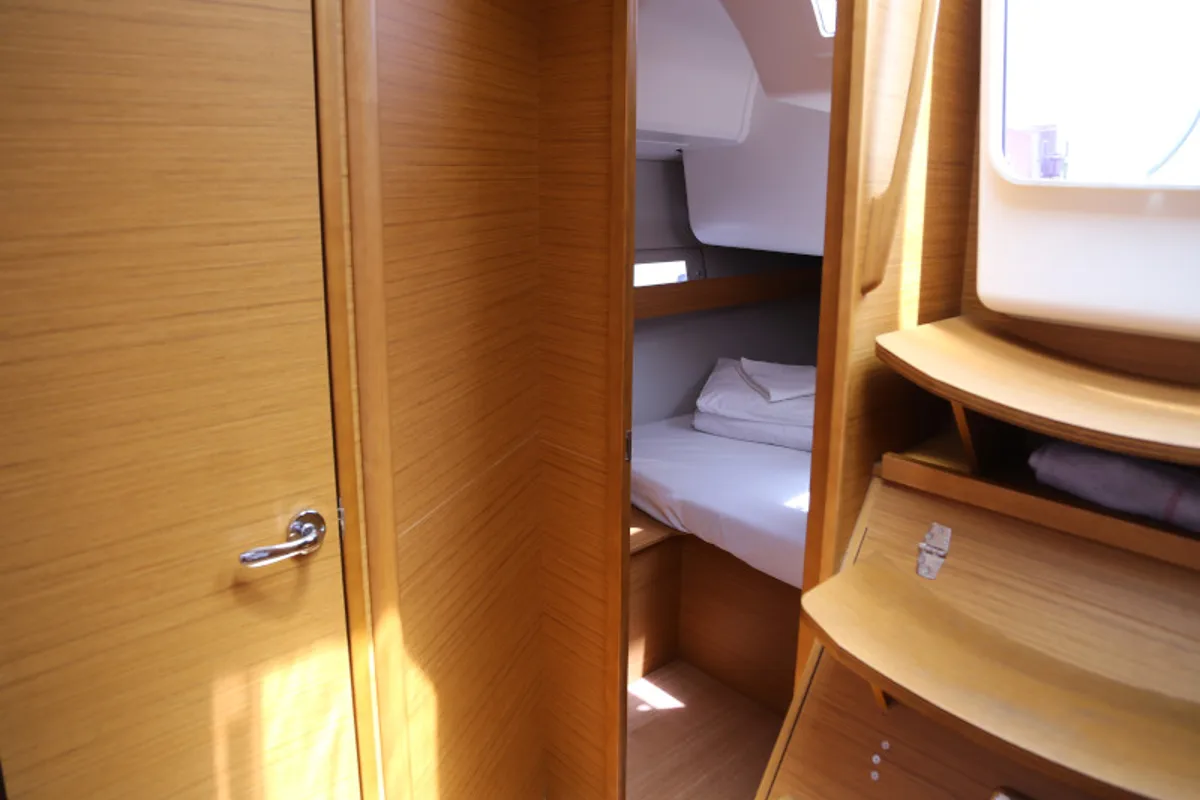 Cabin on Sea Hawk, a Dufour 460 Grand Large sailboat at Grad Kaštela, Croatia