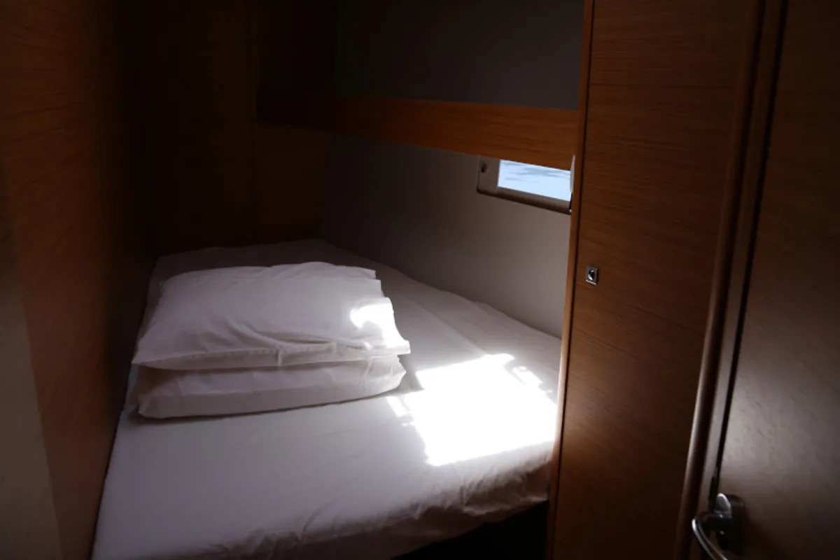 Cabin on Sea Hawk, a Dufour 460 Grand Large sailboat at Grad Kaštela, Croatia