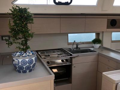 Galley of DEMILIA STAR, a Beneteau Oceanis 51.1 sailboat at Athens, Greece