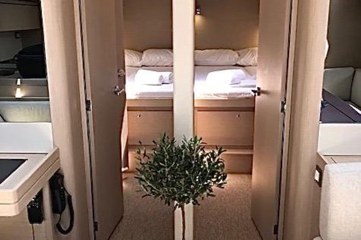 Cabin on DEMILIA STAR, a Beneteau Oceanis 51.1 sailboat at Athens, Greece
