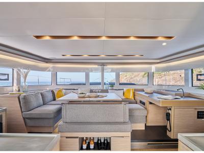 Salon of ELOYA RAY, a Lagoon 51 catamaran at Municipal Unit of Kranidi, Greece