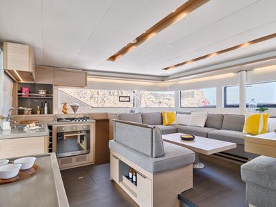 Galley of ELOYA RAY, a Lagoon 51 catamaran at Municipal Unit of Kranidi, Greece