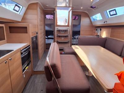 Galley of Flamingo, a Elan Impression 45.1 sailboat at Grad Šibenik, Croatia