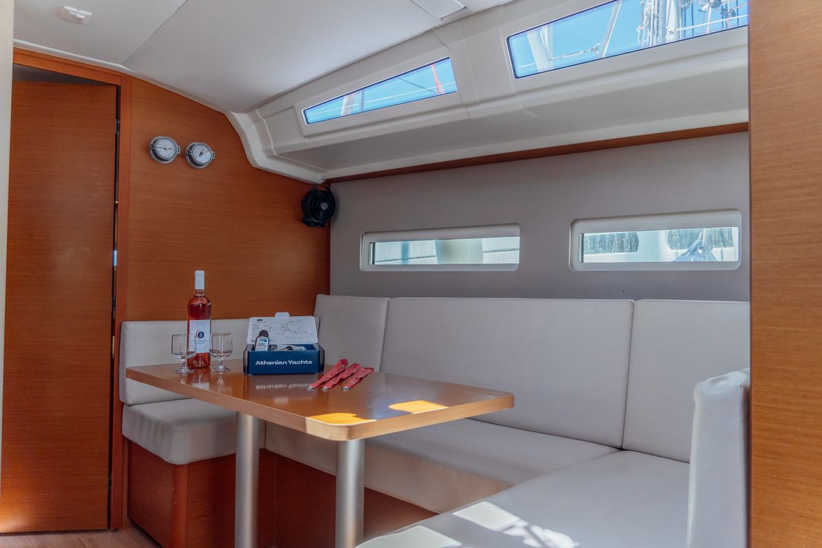 Galley of Anassa, a Jeanneau Sun Odyssey 410 sailboat at Kos, Greece