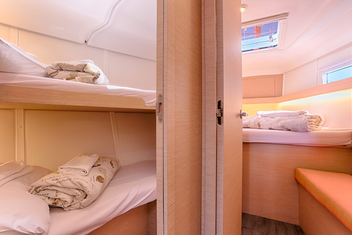 Cabin on Star, a Elan Impression 45 sailboat at Split, Croatia
