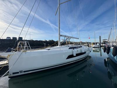 Exterior view of Skiona, a Dufour 37 sailboat at La Rochelle, France