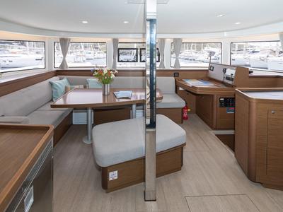 Salon of POSEIDON 2021 (air condition, generator), a Lagoon 42 catamaran at Primošten, Croatia