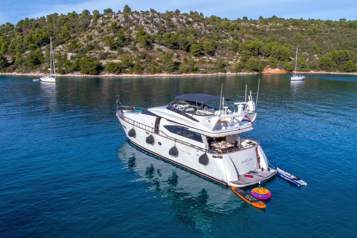 Exterior view of Jantar, a Maiora - Fipa Group Maiora 20S yacht at Split, Croatia