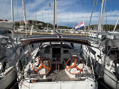 Cockpit of Fides, a Elan Impression 40 sailboat at Grad Pula, Croatia
