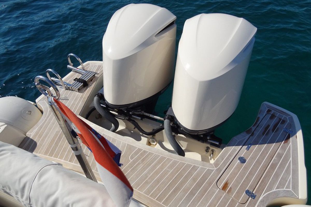 Marco, a MAR-CO e-motion 32 motorboat at Primošten, Croatia
