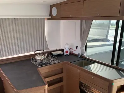 Galley of KARMA, a Lagoon 42 catamaran at Municipal Unit of Lefkada, Greece