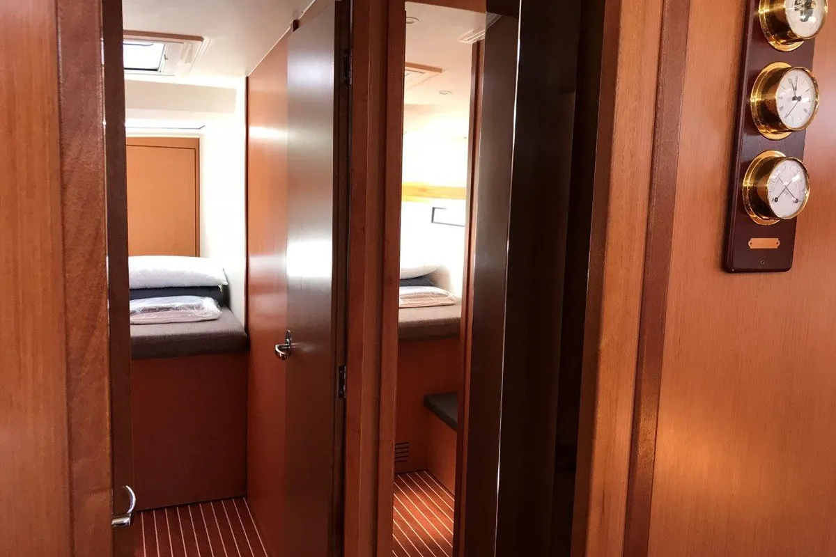 Cabin on Juniper, a Bavaria 50 Cruiser sailboat at Municipal Unit of Lefkada, Greece