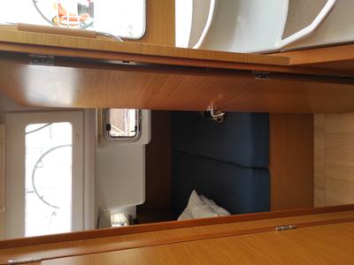 Cabin on Alboran Caipiroska (Las Galletas), a Jeanneau Sun Odyssey 440 sailboat at Elephant Butte Estates, United States