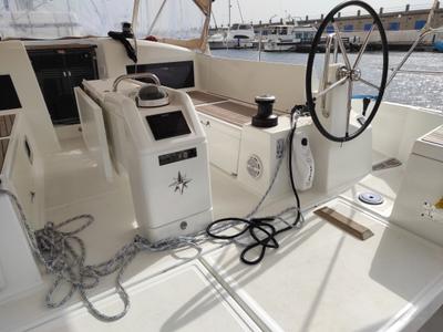 Cockpit of Alboran Caipiroska (Las Galletas), a Jeanneau Sun Odyssey 440 sailboat at Elephant Butte Estates, United States