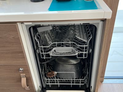 Galley of Star Velvet (A/C, Generator, Water Maker, dishwasher), a Bali 4.6 catamaran at Athens, Greece
