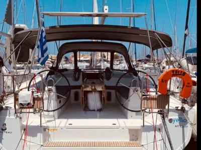 Cockpit of Yello, a Beneteau Oceanis 40.1 sailboat at Municipal Unit of Lefkada, Greece