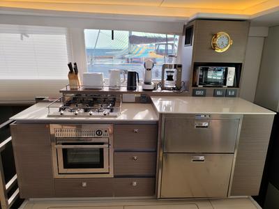 Galley of Trident, a Leopard 50 catamaran at Općina Sukošan, Croatia