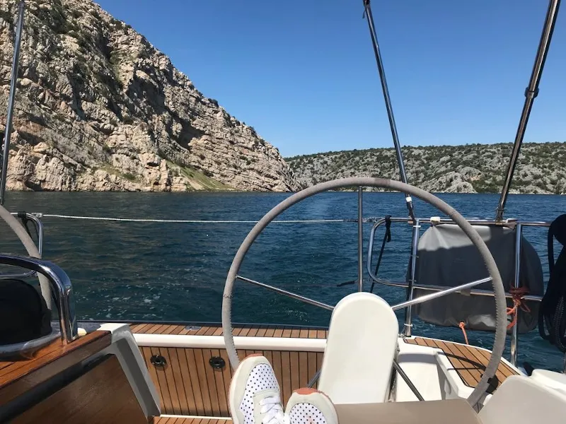 Cockpit of Gospoja, a Bavaria Cruiser 37 sailboat at Zadar, Croatia