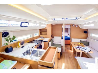 Galley of Konstantinos, a Jeanneau Sun Odyssey 410 sailboat at Preveza, Greece
