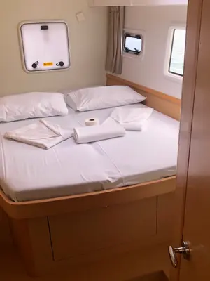 Cabin on Oscar VI, a Lagoon 42 catamaran at Alameda, United States