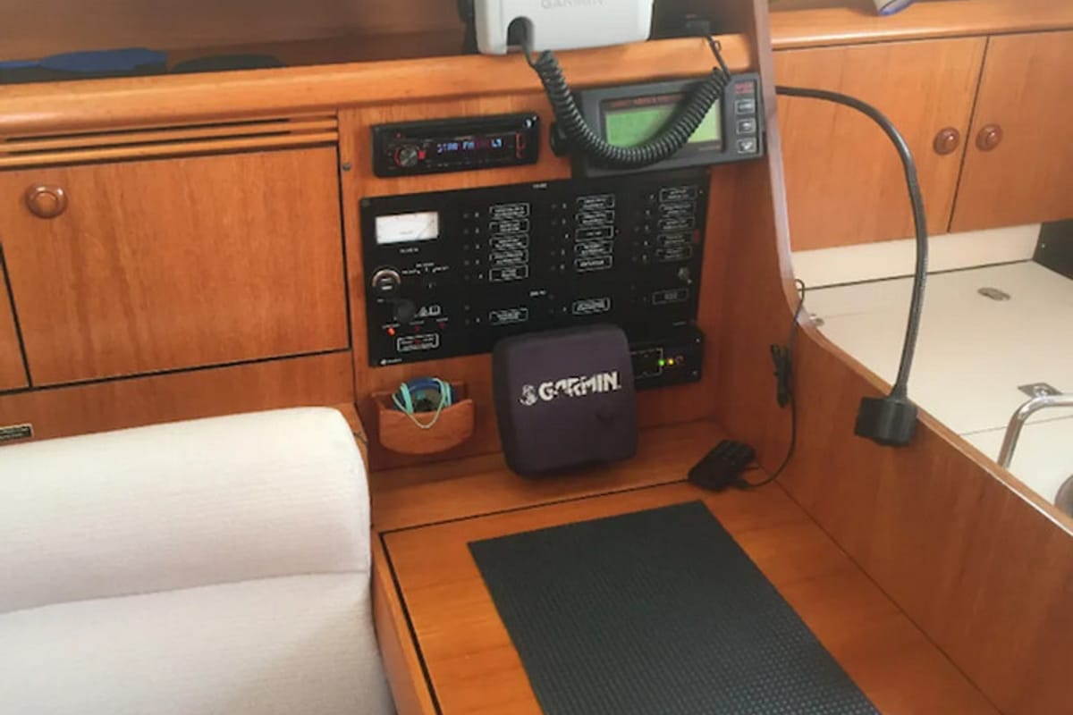 Iason, a Jeanneau Sun Odyssey 32 sailboat at Kontokali, Greece