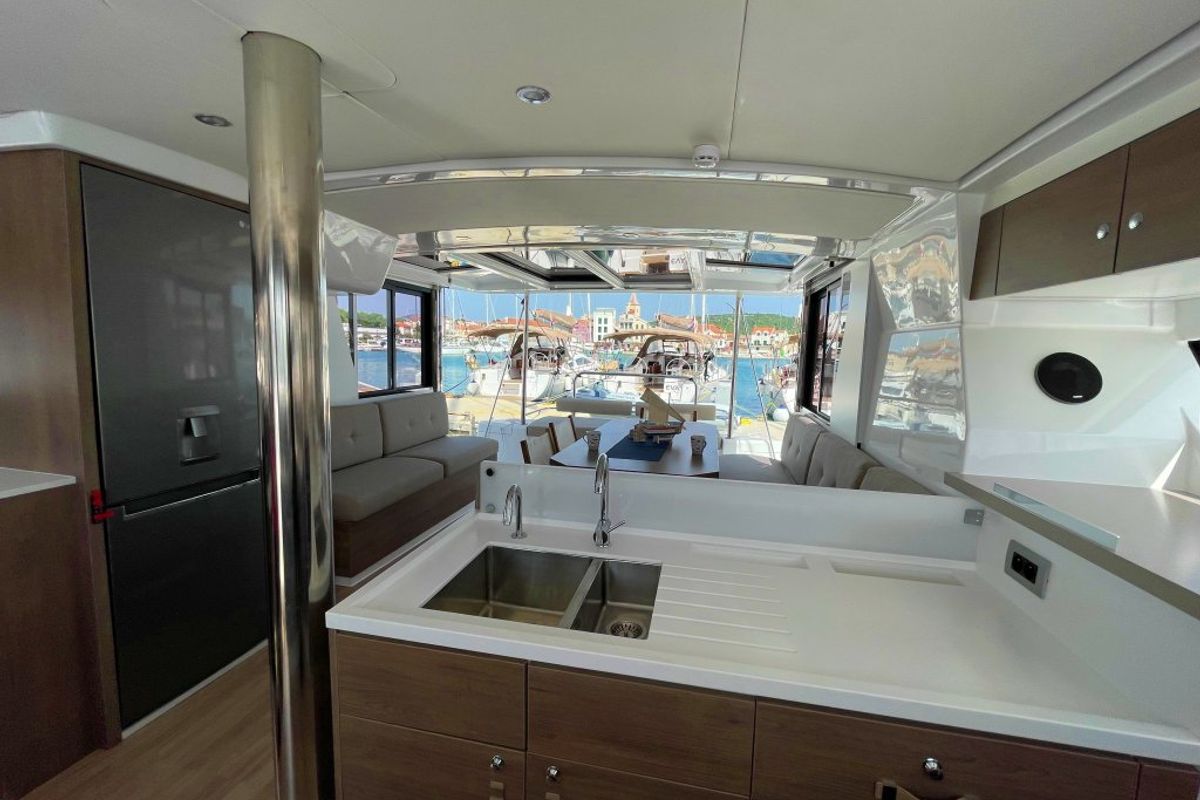 Galley of Sail and Adventure, a Bali 4.2 catamaran at Pirovac, Croatia