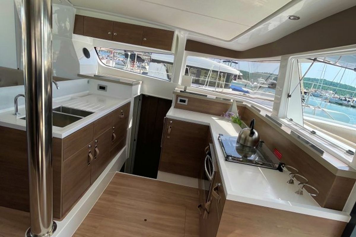 Galley of Sail and Adventure, a Bali 4.2 catamaran at Pirovac, Croatia