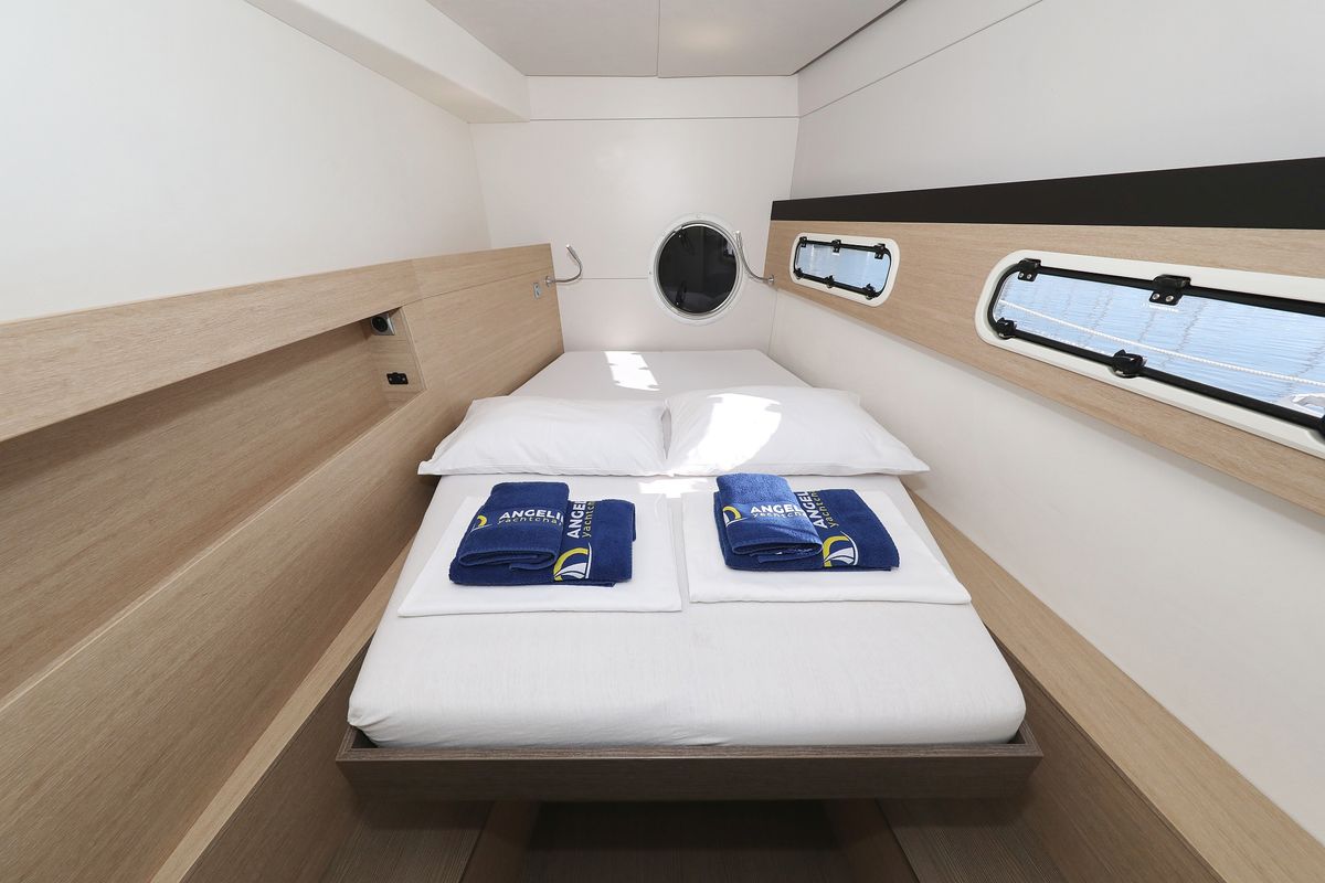 Cabin on Rozi V, a Bali 4.5 catamaran at Općina Rogoznica, Croatia