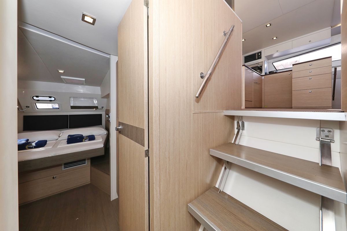 Cabin on Rozi V, a Bali 4.5 catamaran at Općina Rogoznica, Croatia
