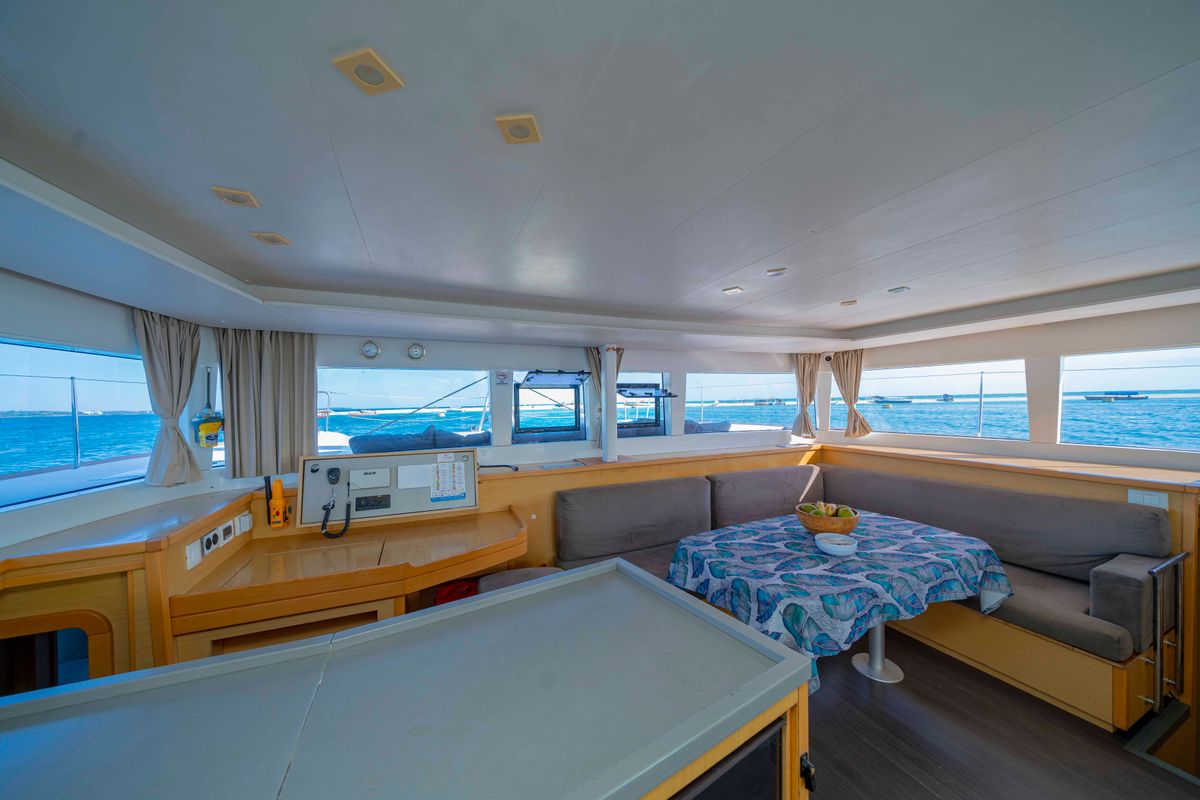 Salon of Butterfly, a Lagoon Lagoon 450 F - 4 + 2 cab. catamaran at Azam Marina, Tanzania