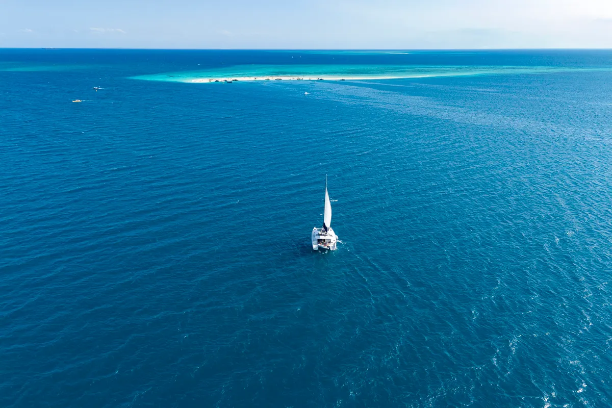 Exterior view of Butterfly, a Lagoon Lagoon 450 F - 4 + 2 cab. catamaran at Azam Marina, Tanzania