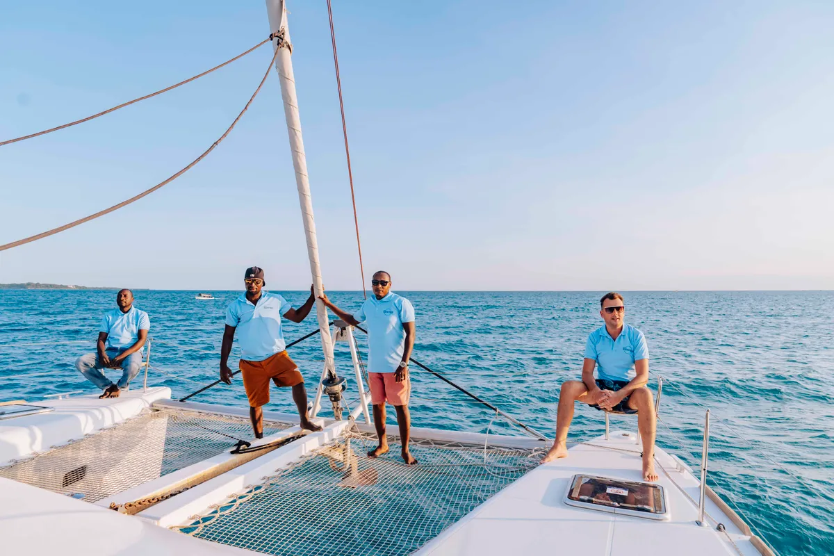 Deck of Butterfly, a Lagoon Lagoon 450 F - 4 + 2 cab. catamaran at Azam Marina, Tanzania